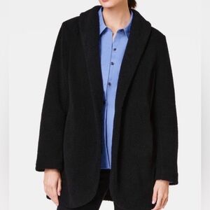 SPANX Black Fleece Shawl Jacket